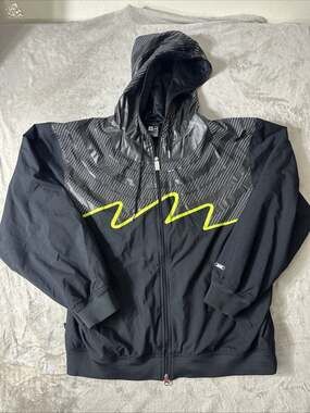 Jordan Flight Men’s Hooded Windbreaker Jacket Black Gray Neon Retro Y2K